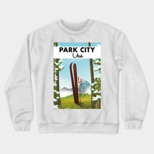 Park City Utah Ski poster Crewneck Sweatshirt